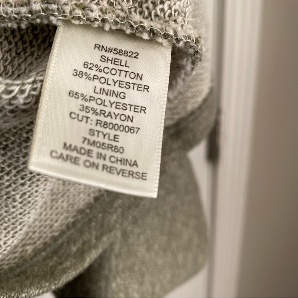 Max Studio London Pullover Hoodie Dress Women Medium Sage Green Cottage Core - Picture 5 of 6